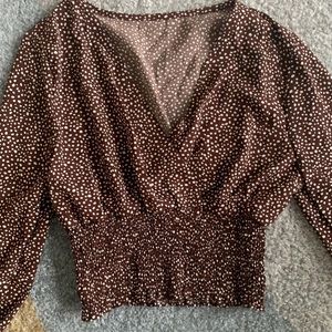 Long sleeve hazel polka dot shirt